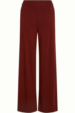 King Louie Broeken|Border Palazzo Pants Milano Crepe Sandelwood Brown