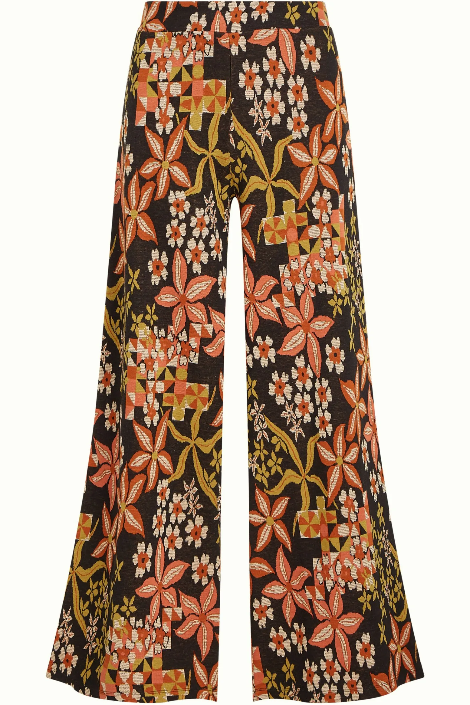 King Louie Broeken|Border Palazzo Pants Morgane Black