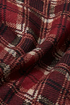 King Louie Broeken|Border Palazzo Pants Riley Jacquard Cabernet Red