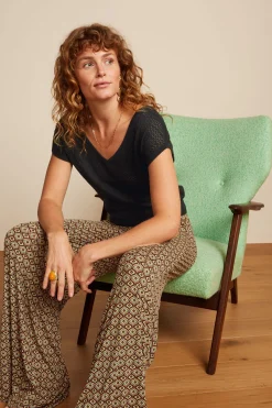 King Louie Broeken|Border Palazzo Pants Smith Umbre