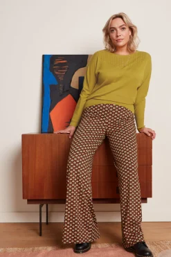 King Louie Broeken|Border Palazzo Pants Valet Cabernet Red