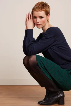 King Louie Rokken|Border Skirt Duffy Jacquard Evening Blue