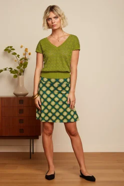 King Louie Rokken|Border Skirt Kirby Para Green