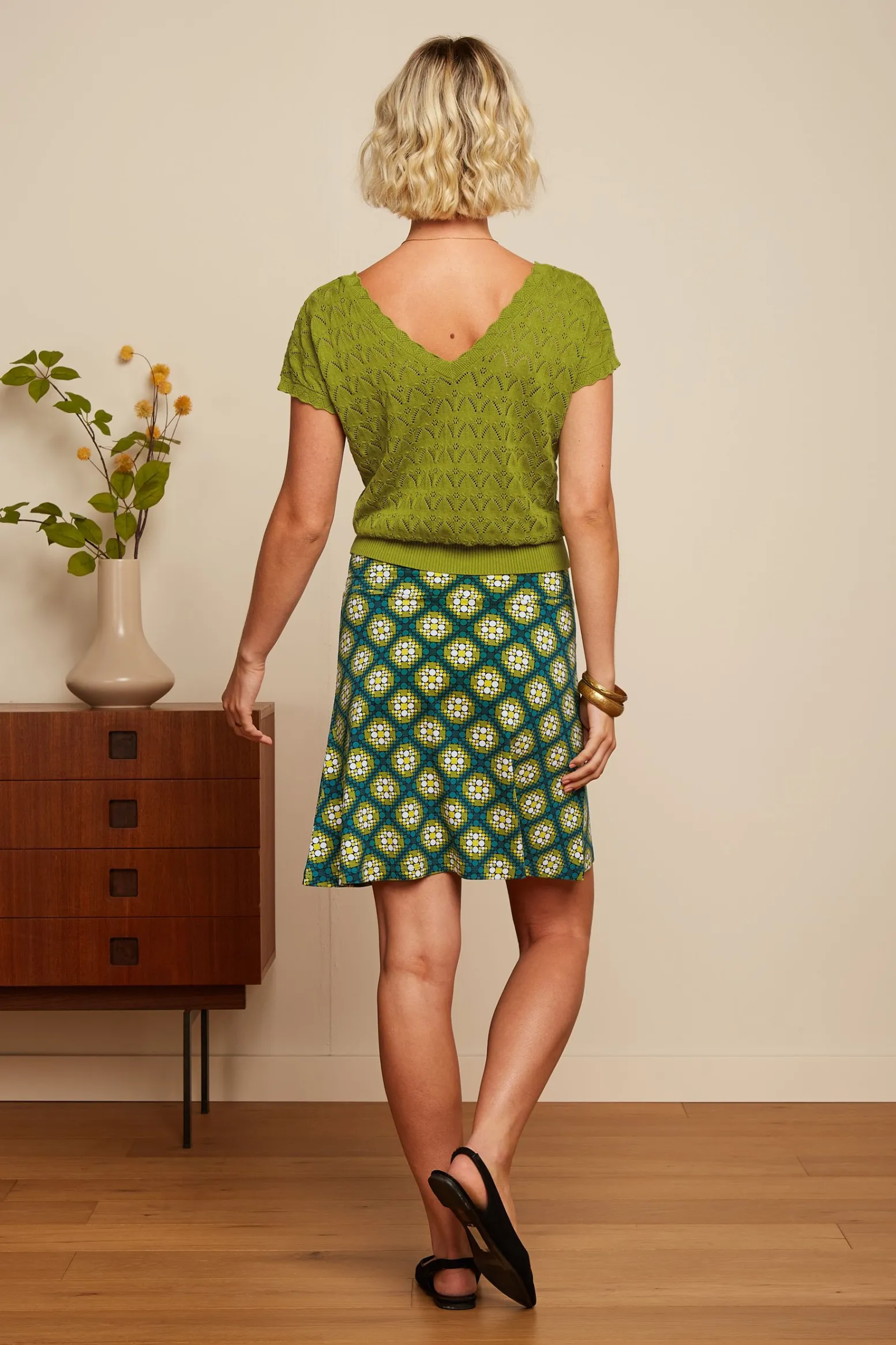 King Louie Rokken|Border Skirt Kirby Para Green