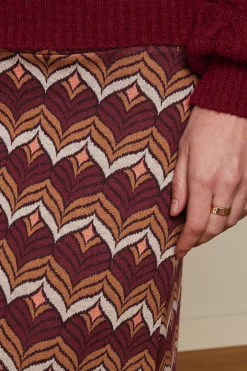 King Louie Rokken|Border Skirt Lounge Cabernet Red