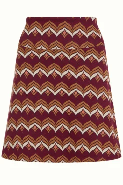 King Louie Rokken|Border Skirt Lounge Cabernet Red
