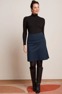 King Louie Rokken|Border Skirt Milano Uni Evening Blue