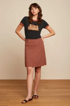King Louie Rokken|Border Skirt Miro Jalapeno Red