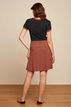 King Louie Rokken|Border Skirt Miro Jalapeno Red