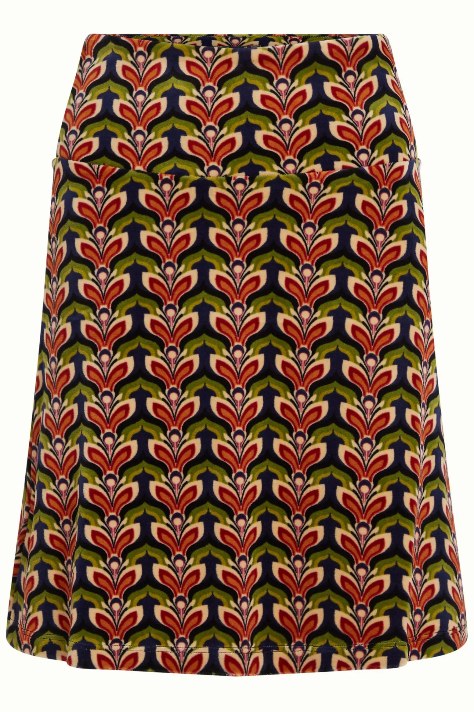 King Louie Rokken|Border Skirt Sunday Evening Blue