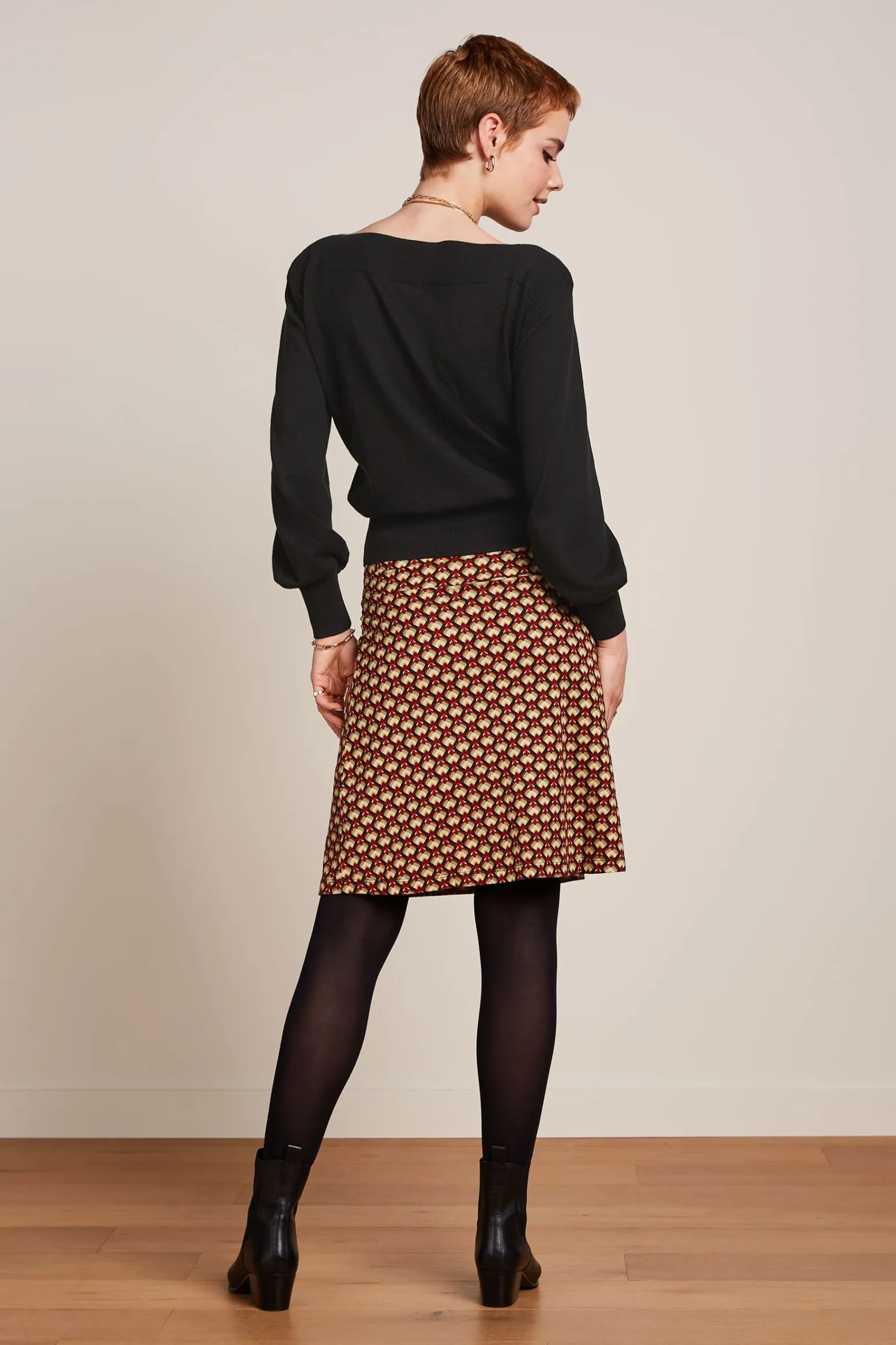 King Louie Rokken|Border Skirt Valet Cabernet Red