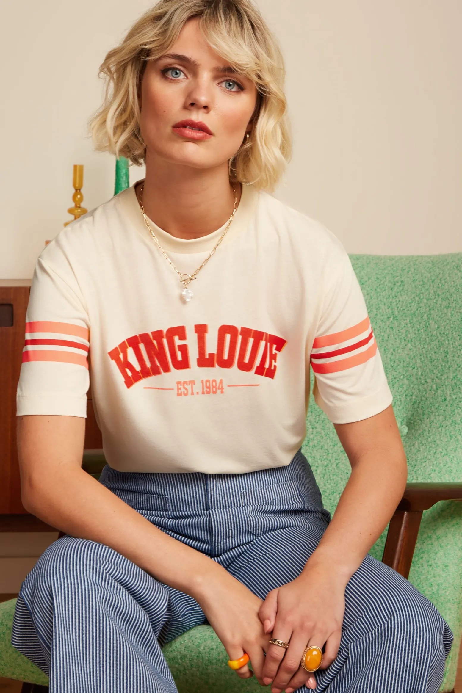 King Louie Tops & Shirts|Boxy Tee Cream
