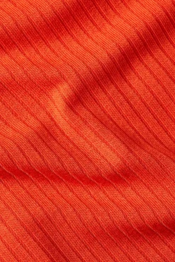King Louie Tops & Shirts|Brigitta Top Uni Rib Sun Orange