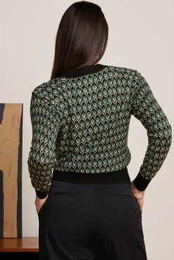 King Louie Vesten|Cardi Deep V Dandy Black