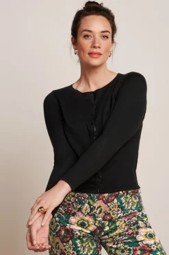 King Louie Vesten|Cardi Roundneck Cocoon Black