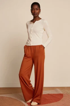 King Louie Vesten|Cardi Roundneck Cocoon Cream