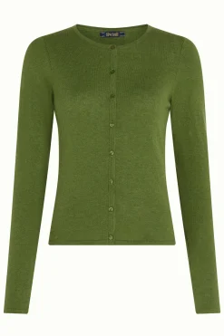 King Louie Vesten|Cardi Roundneck Cocoon Posey Green