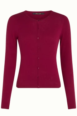 King Louie Vesten|Cardi Roundneck Cocoon Beaujolais Red