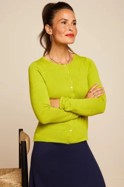 King Louie Vesten|Cardi Roundneck Cocoon Citronelle Yellow