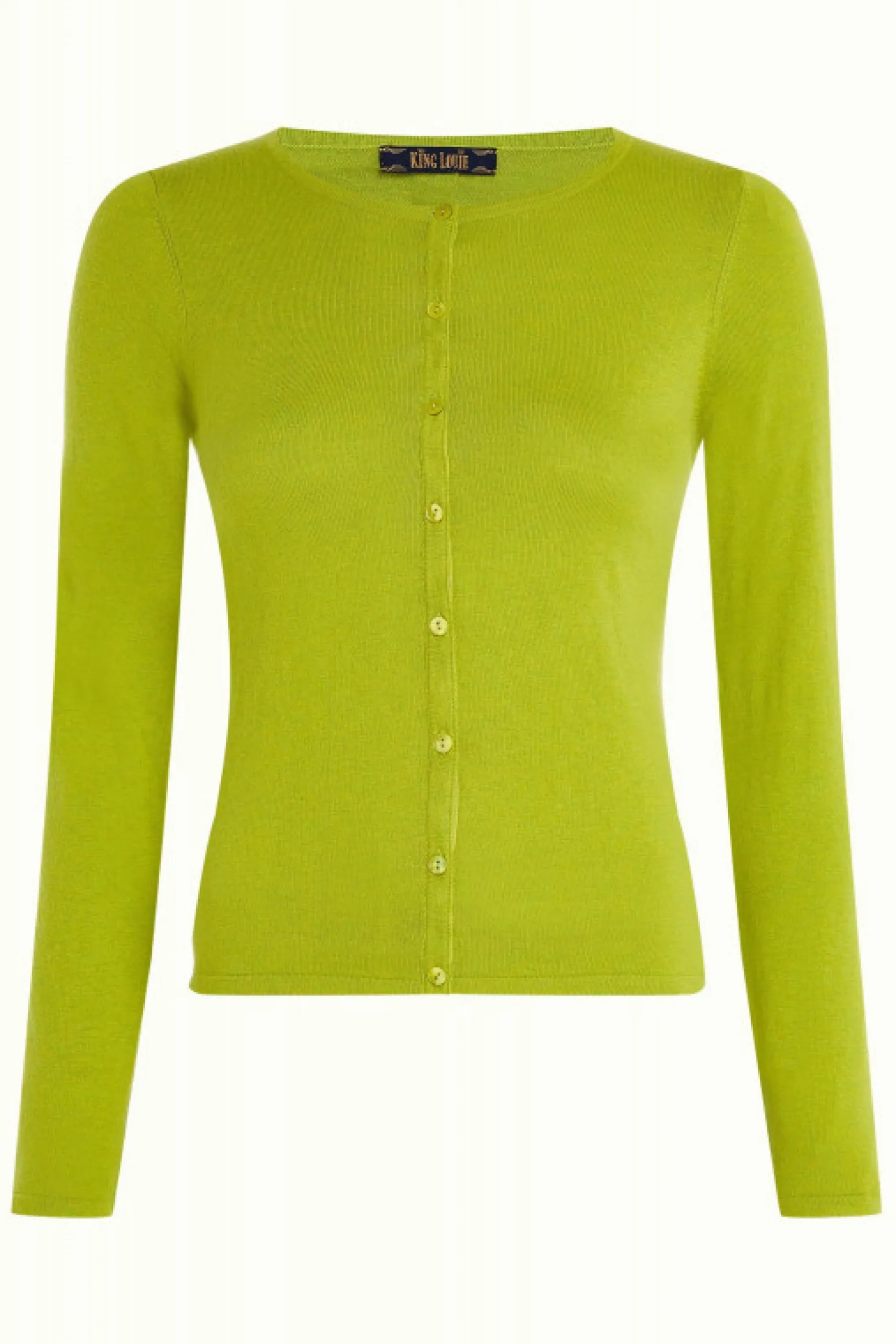 King Louie Vesten|Cardi Roundneck Cocoon Citronelle Yellow