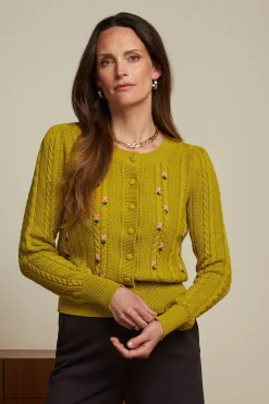 King Louie Vesten|Cardi Roundneck Euphoria Curry Yellow