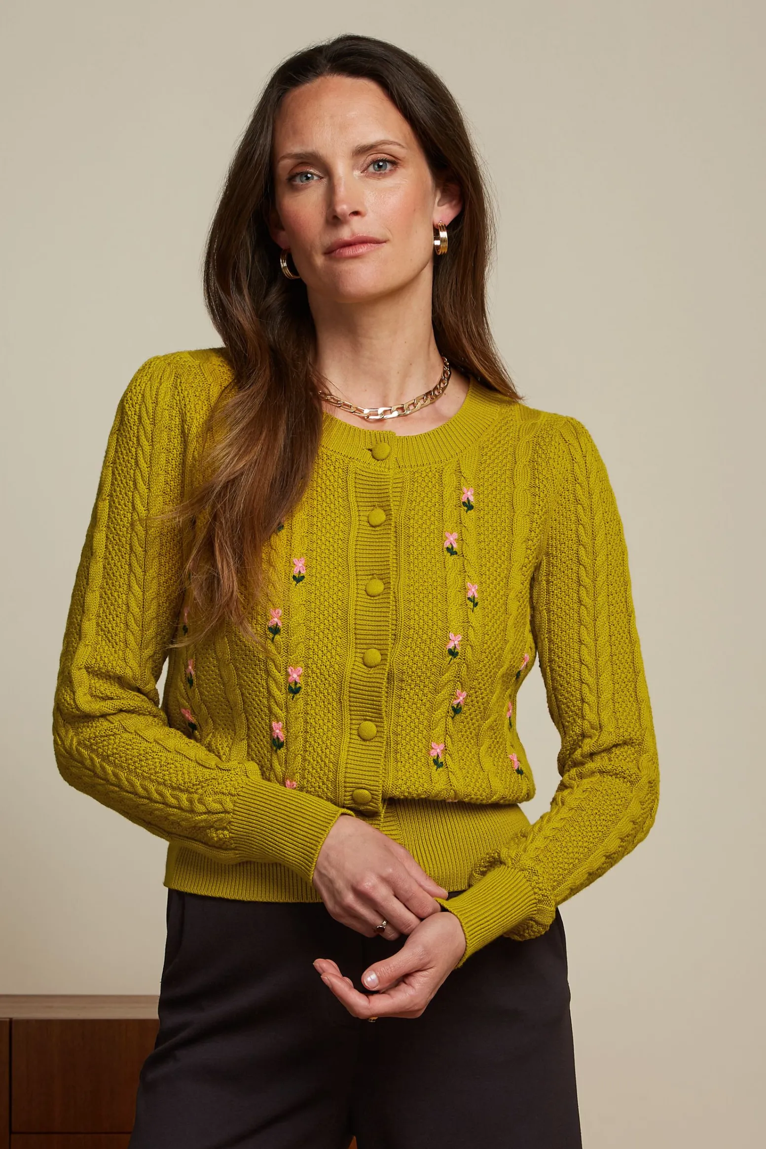 King Louie Vesten|Cardi Roundneck Euphoria Curry Yellow