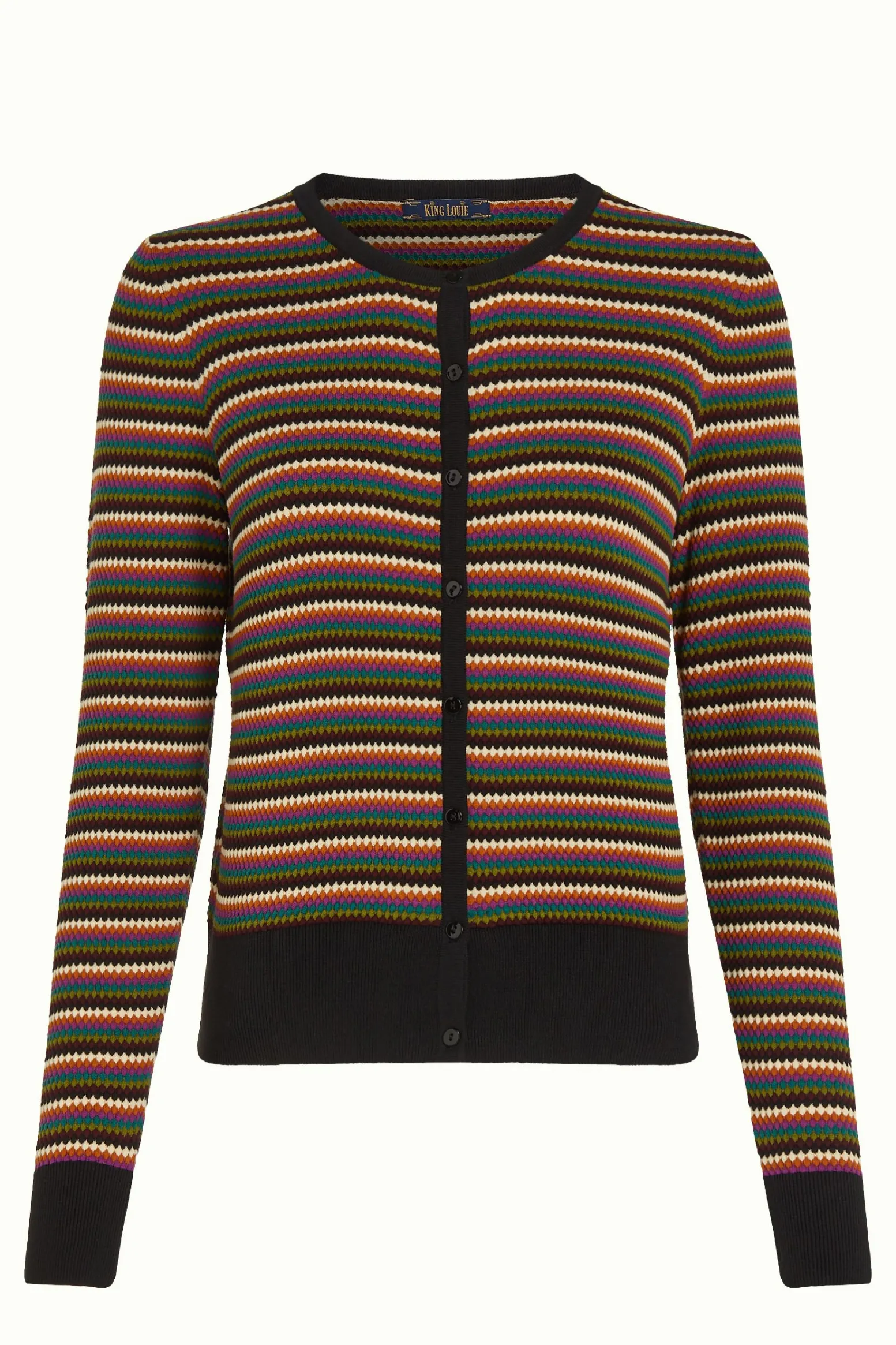King Louie Vesten|Cardi Roundneck Gilmour Black