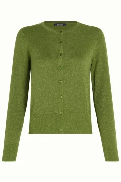 King Louie Vesten|Cardi Roundneck Lapis Woodbine Green