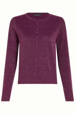 King Louie Vesten|Cardi Roundneck Lapis Caspia Purple