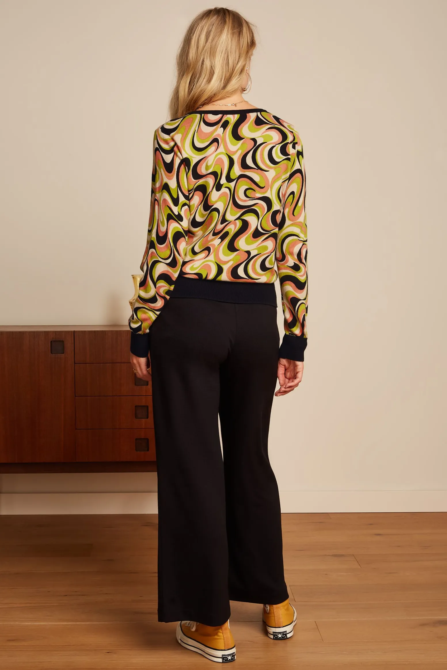 King Louie Vesten|Cardi Roundneck Manic Spring Yellow