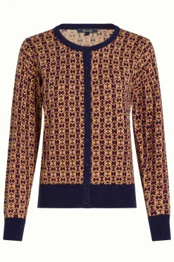 King Louie Vesten|Cardi Roundneck Ripley Evening Blue