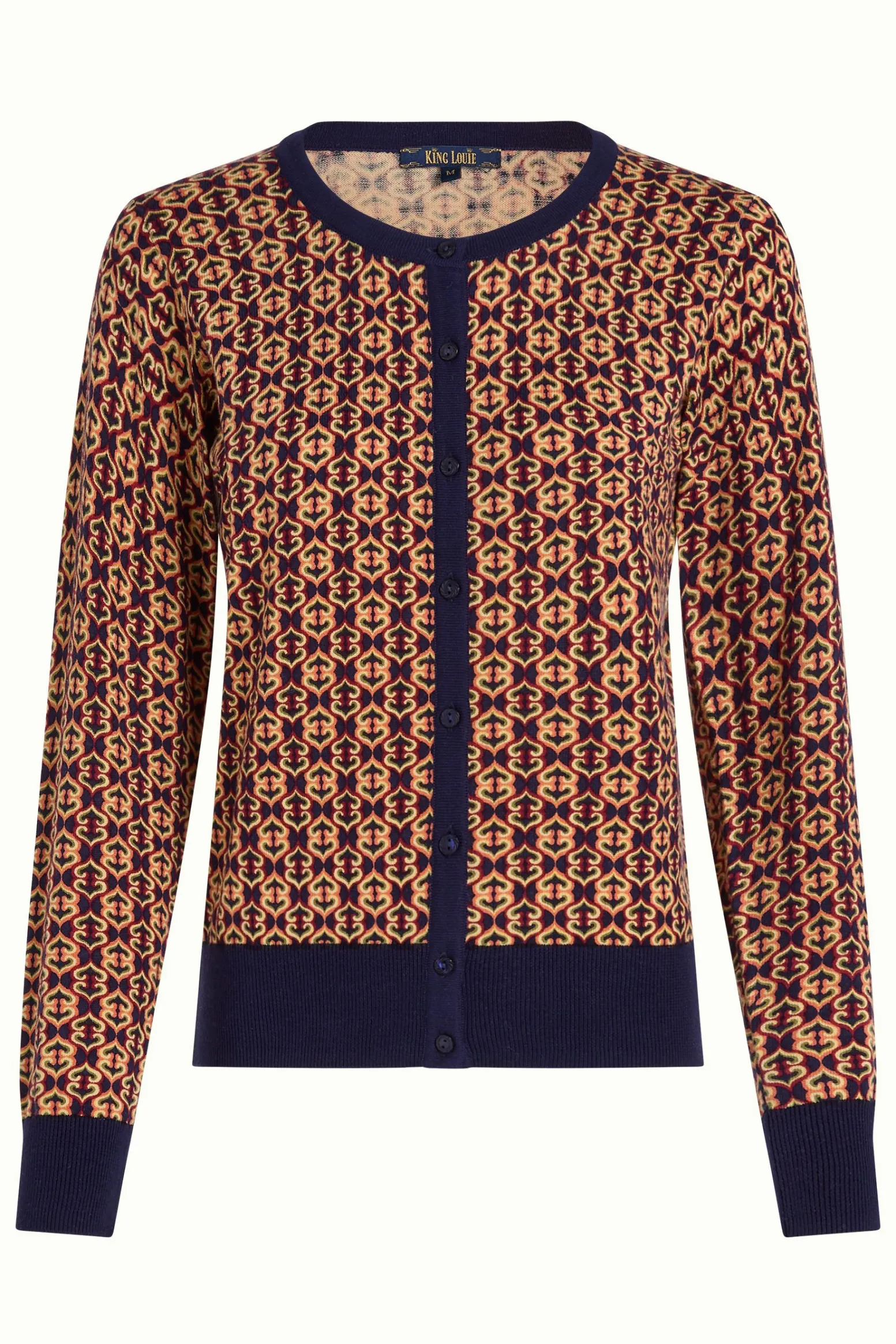 King Louie Vesten|Cardi Roundneck Ripley Evening Blue