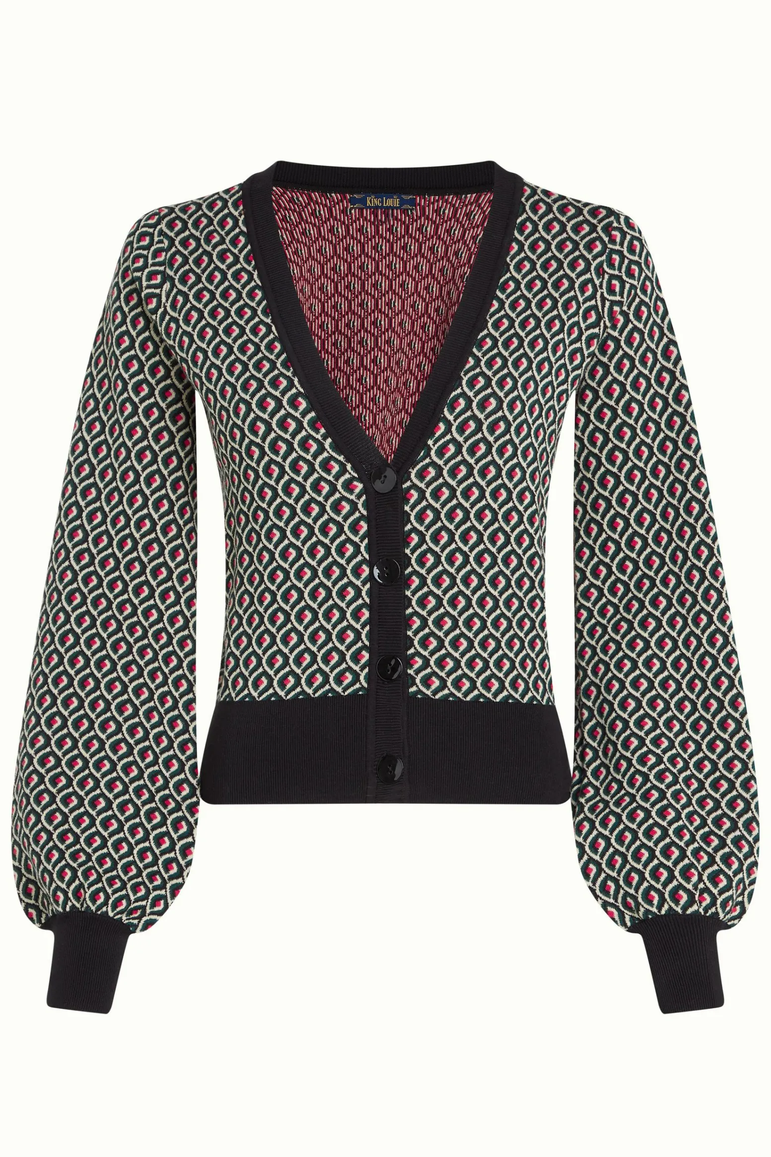 King Louie Vesten|Cardi V Bell Violette Black