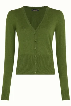 King Louie Vesten|Cardi V Cocoon Posey Green
