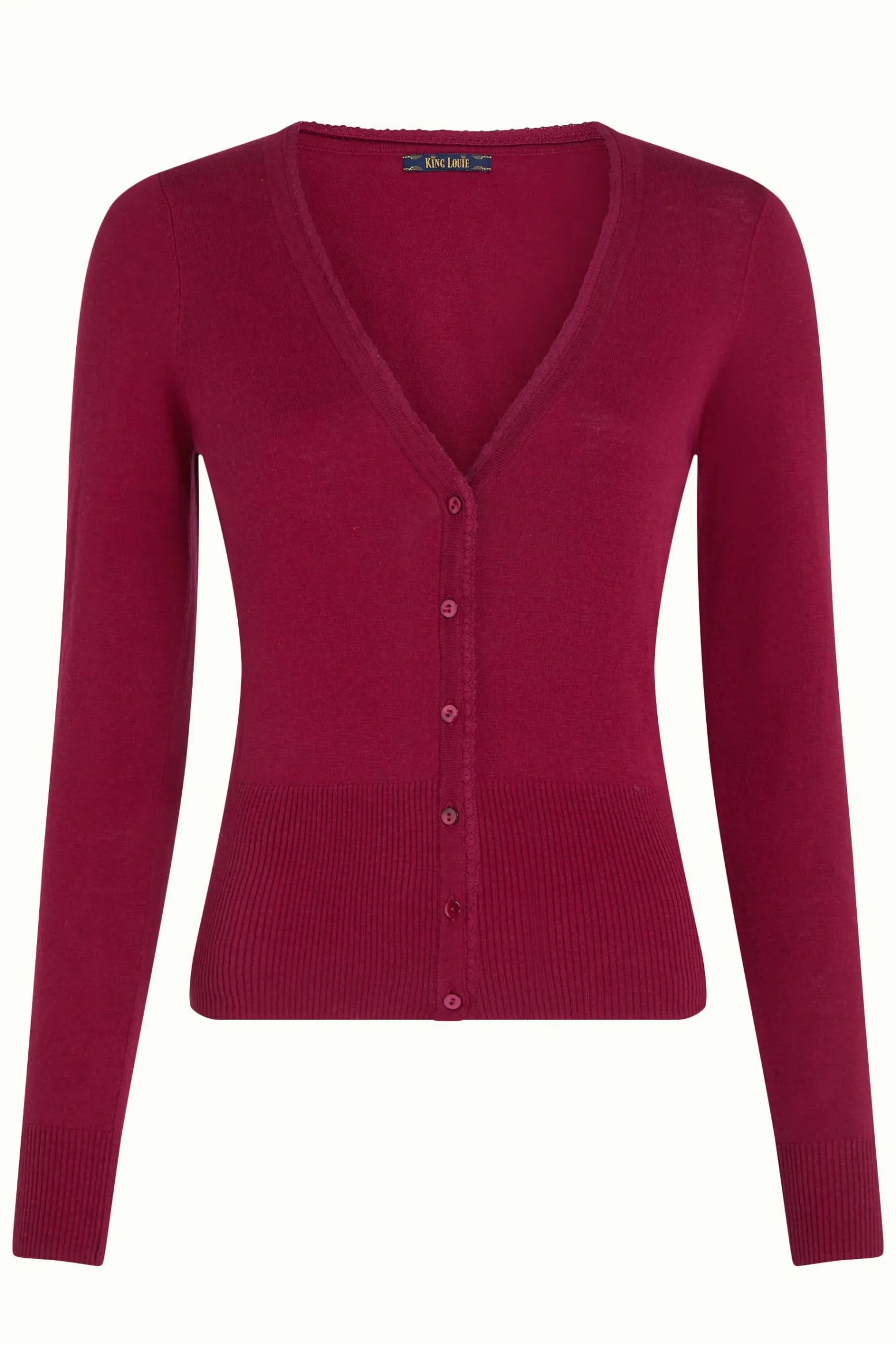 King Louie Vesten|Cardi V Cocoon Beaujolais Red