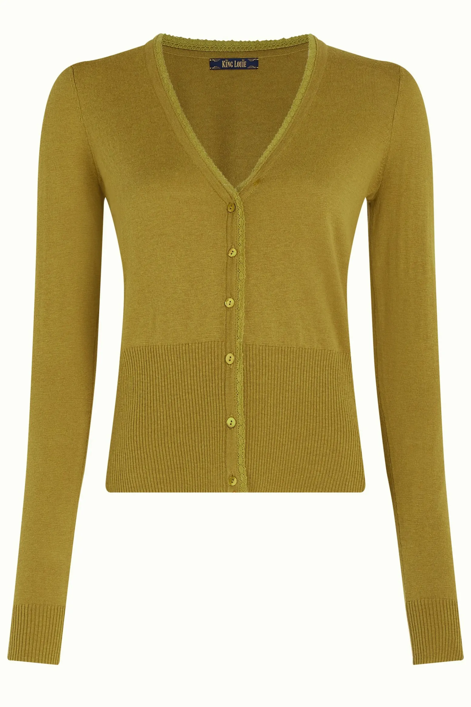 King Louie Vesten|Cardi V Cocoon Curry Yellow