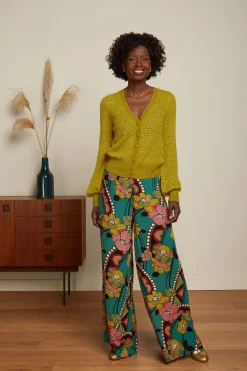 King Louie Vesten|Cardi V Deco Lentil Green