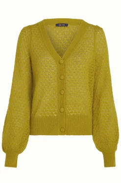 King Louie Vesten|Cardi V Deco Lentil Green