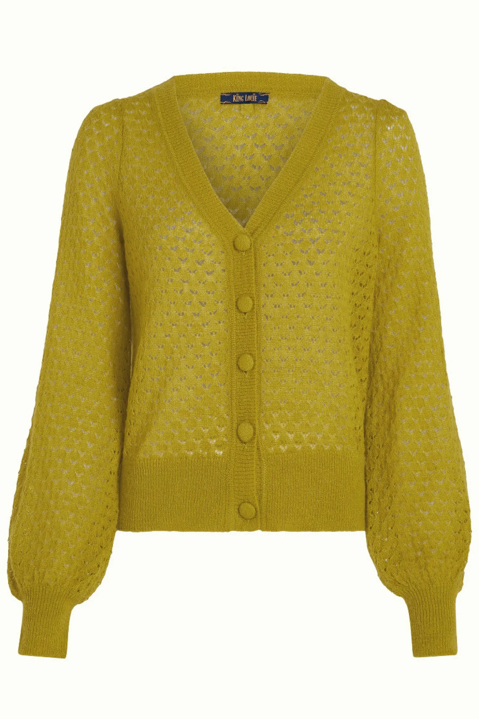 King Louie Vesten|Cardi V Deco Lentil Green
