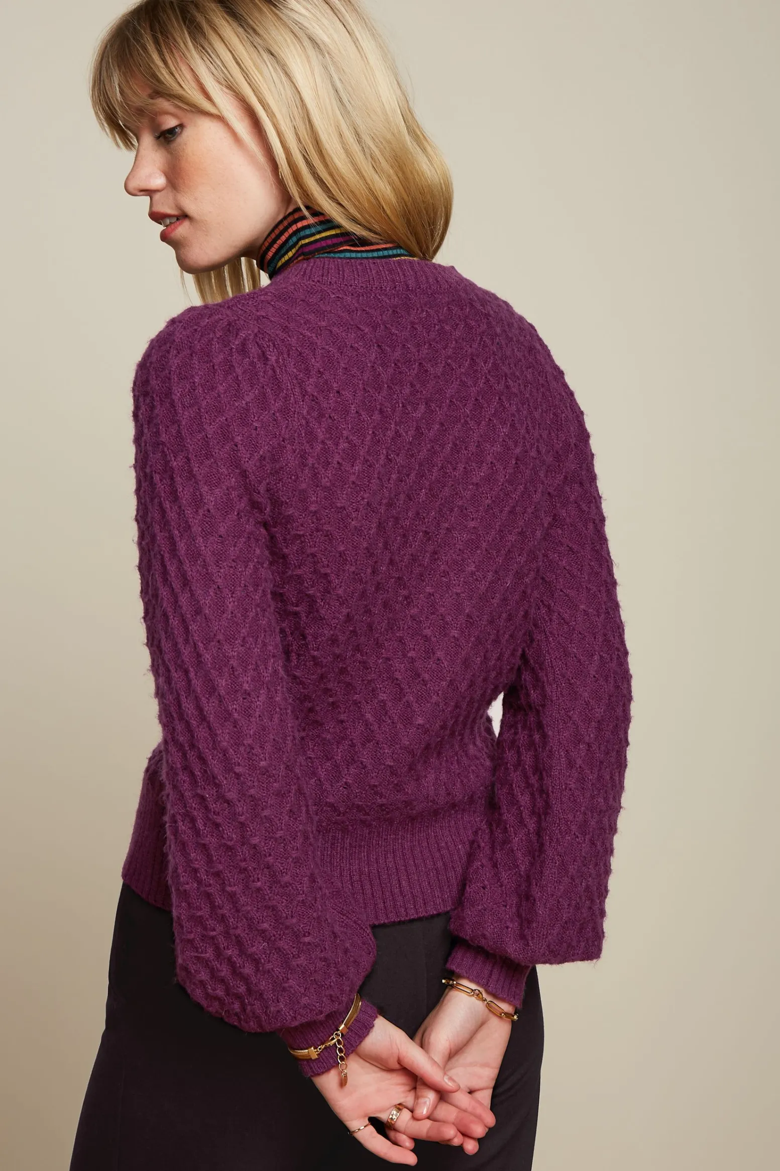 King Louie Vesten|Cardi V Farfalle Caspia Purple