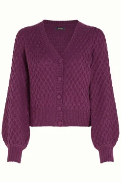 King Louie Vesten|Cardi V Farfalle Caspia Purple