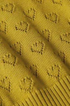 King Louie Vesten|Cardi V Heart Ajour Curry Yellow