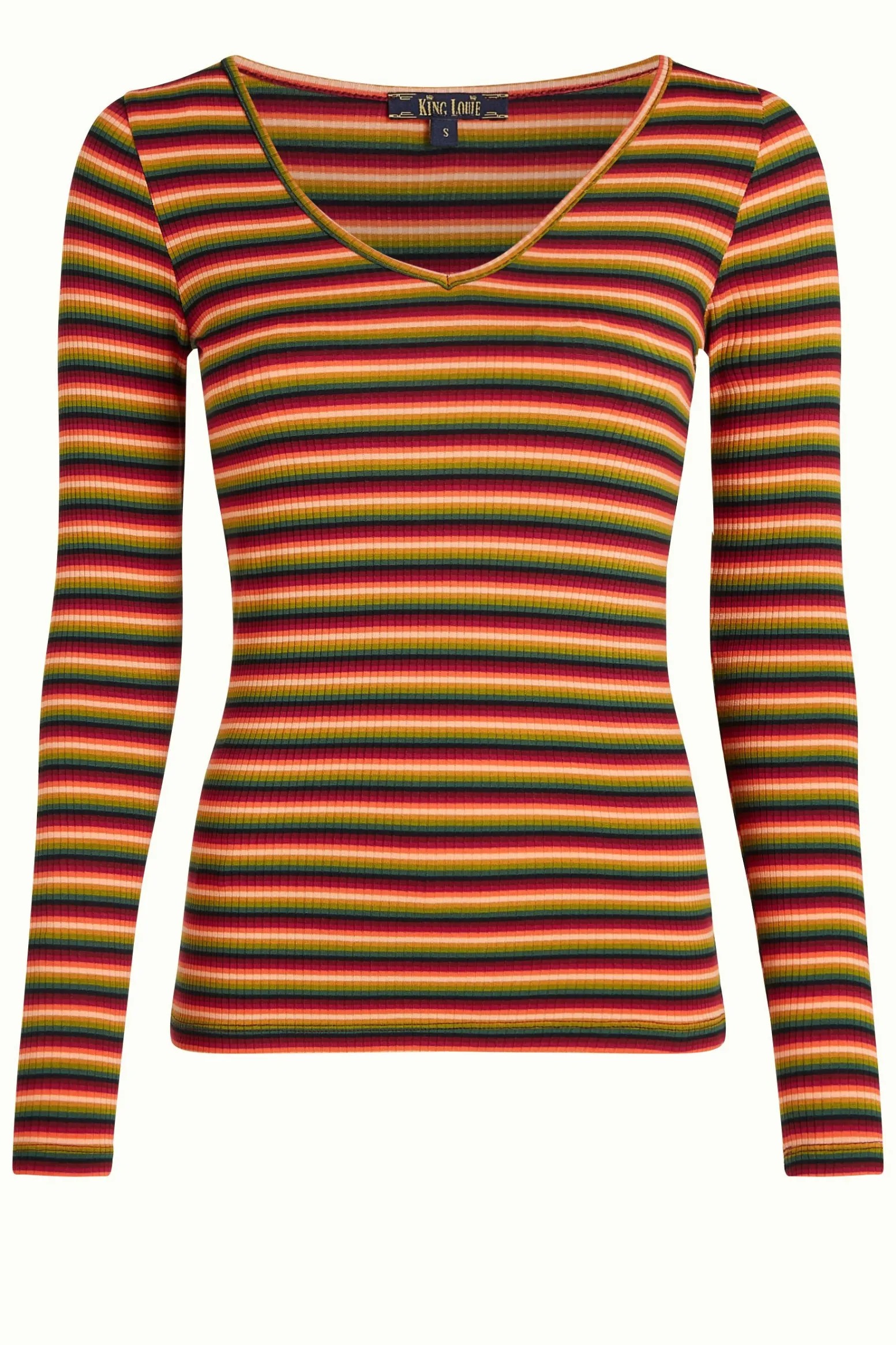King Louie Tops & Shirts|Carice V Top Mimmi Stripe Cabernet Red