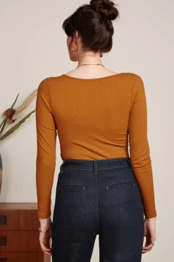 King Louie Tops & Shirts|Carice V Top Uni Rib Maple Orange