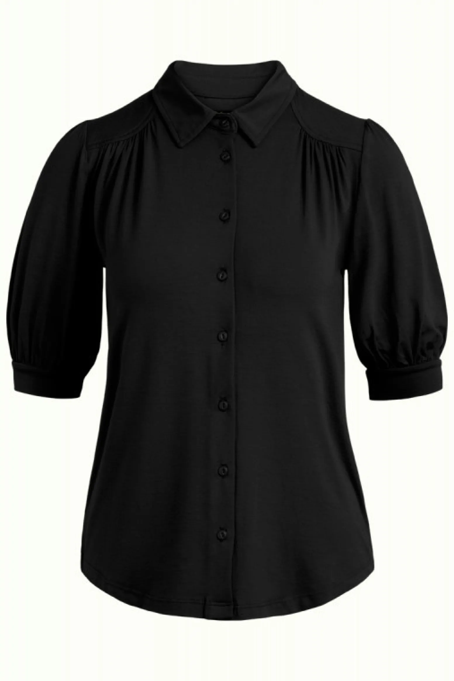 King Louie Blouses|Carina Blouse Ecovero Light Black