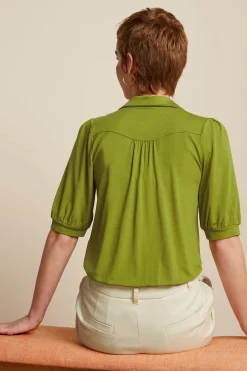 King Louie Blouses|Carina Blouse Ecovero Light Woodbine Green