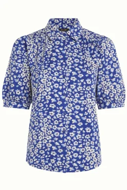 King Louie Blouses|Carina Blouse Mercy Deep Ultramarine