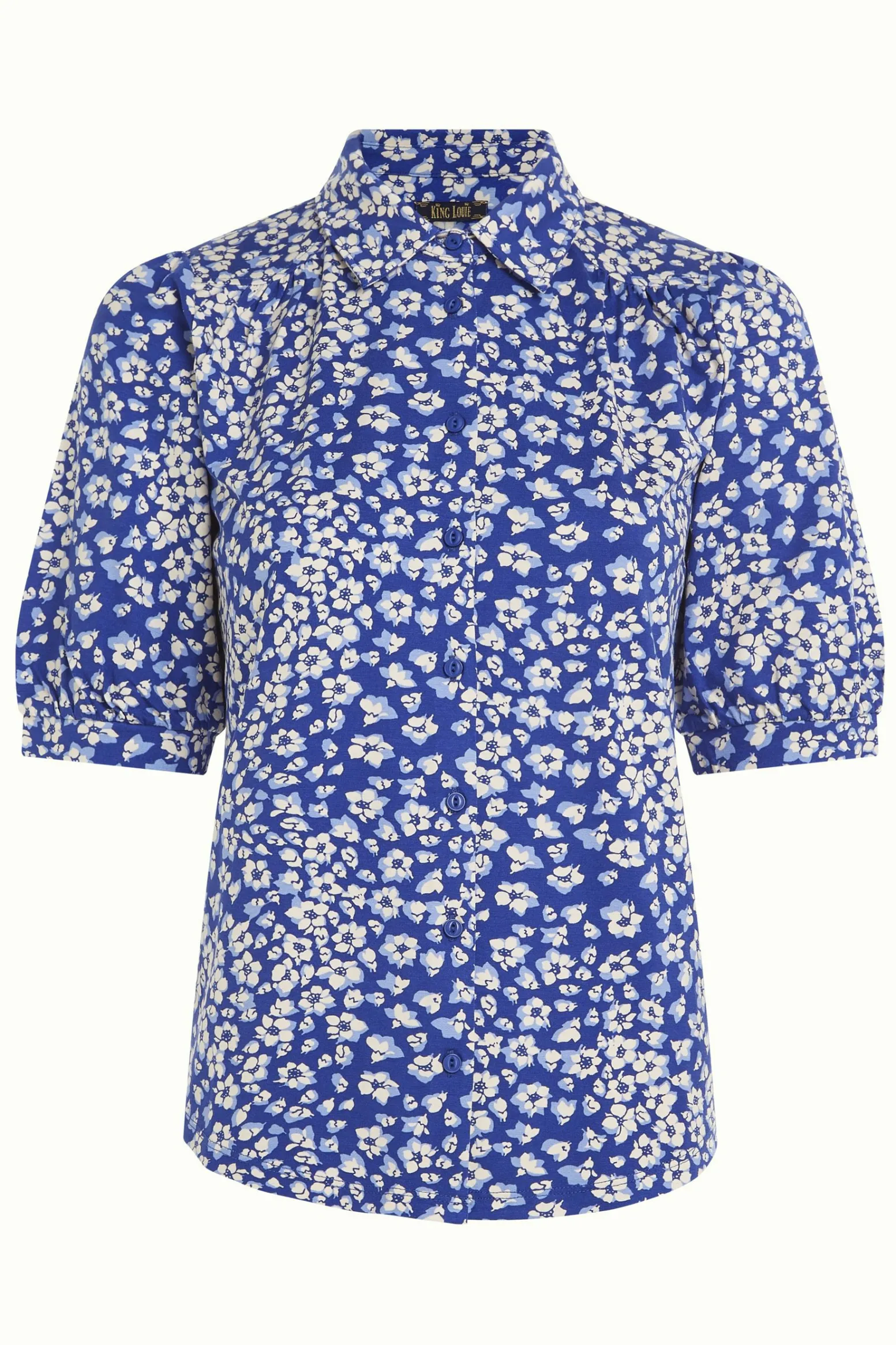 King Louie Blouses|Carina Blouse Mercy Deep Ultramarine