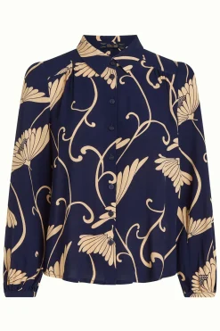 King Louie Blouses|Carina Blouse Pixy Evening Blue
