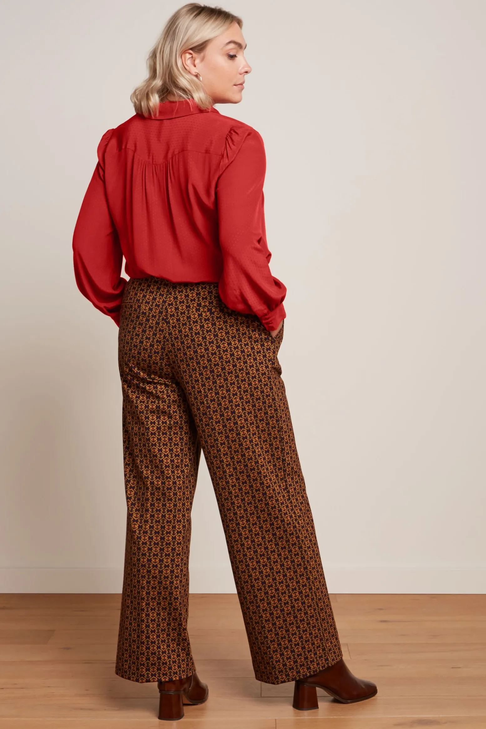 King Louie Blouses|Carina Blouse Sista Terra Red